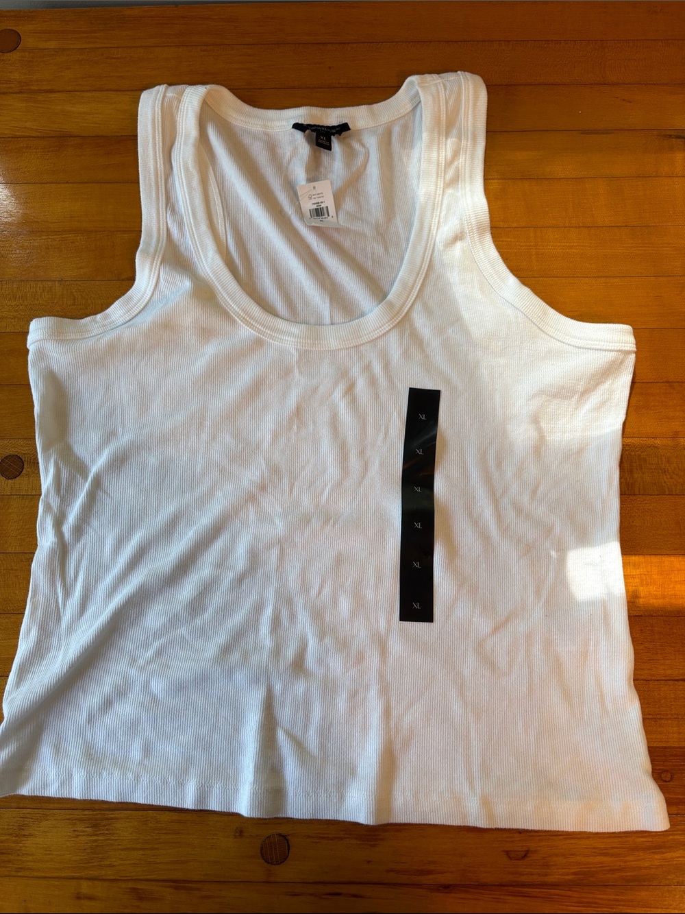 Banana Republic White Ribbed Tank Top